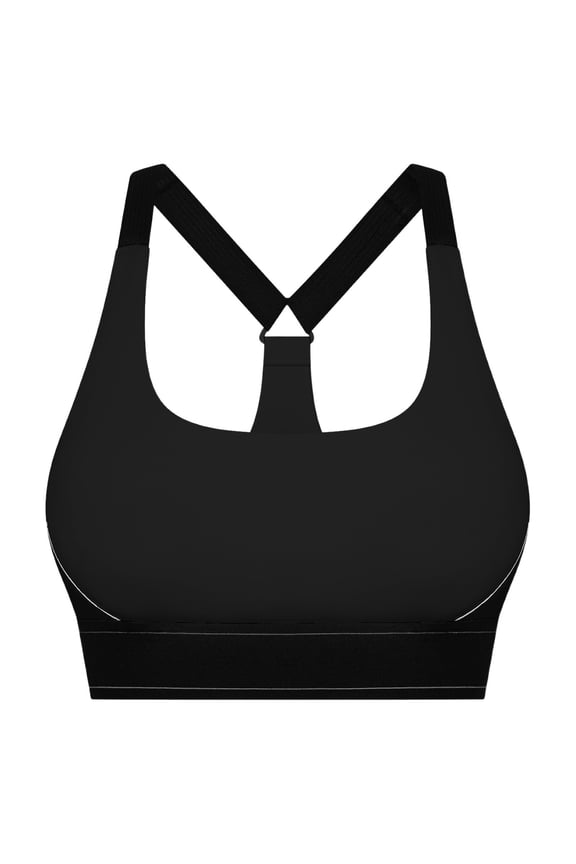 Women's Yoga Bra For Workout And Daily Wear Comfortable Breathable Sports Bralette With Backless Design For Gym Running Fitness And Plus Size Bras Black