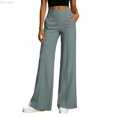 thumbnail image 1 of DuoJiaJ Womens Dress Pants, High Waist Straight Leg Business Trousers Gray M, 1 of 7