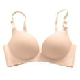 thumbnail image 1 of DuoJiaJ Womens Full Coverage Wire Free Bra Plus Size Bras Everyday Comfort Bralettes Beige, 1 of 3