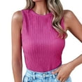 thumbnail image 1 of DuoJiaJ Womens High Neck Tank Top 2025 Summer Casual Ribbed Knit Slim Fitted Basic Textured Sleeveless Shirts Seamless Workout Tank Tops for Women, 1 of 5