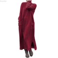 thumbnail image 1 of DuoJiaJ Womens Lace Dress, Crew Neck Loose Long Sleeve Dresses Red S-5XL, 1 of 6