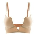 thumbnail image 1 of DuoJiaJ Womens One Smooth U Ultra Light Underwire T Shirt Lace Bra Convertible Straps Sports Bras for Women Beige, 1 of 4