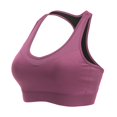 thumbnail image 1 of DuoJiaJ Womens Solid Sports Underwear Padded Yoga Fitness Workout Bra Tank Tops Vest T-Shirt Bras Purple, 1 of 2