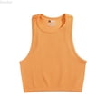 thumbnail image 1 of DuoJiaJ Womens Summer Casual Fashion Sleeveless Short Cropped Navel Tank Top Women Workout Tank Tops Yellow M, 1 of 3