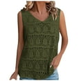 thumbnail image 1 of DuoJiaJ Womens Summer Tank Top For Women 2025 Trendy V Neck Crochet Sleeveless Shirts Sweater Vest Women’s Basic Tank Tops, 1 of 5