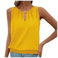 thumbnail image 1 of DuoJiaJ Womens Tank Tops V Neck Keyhole Basic Solid Casual Summer Sleeveless Regular Fit Blouse Shirt Breathable Yoga Tank Tops for Women, 1 of 5