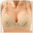 thumbnail image 1 of DuoJiaJ Womens Thin No Steel Ring Underwear Small Bra Cup Comfortable Push Up Bra Plus Size Bras Beige, 1 of 3