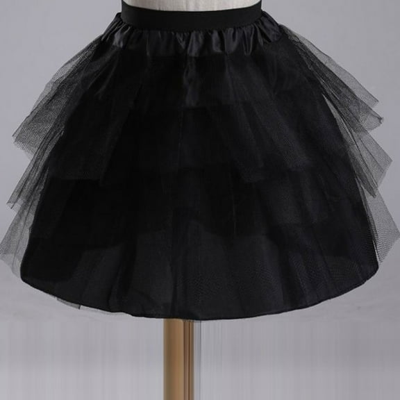 DuoJiaJ Womens Tutu Skirts High Waist Pleated Short Skirt Adult Tutu Dancing Skirt,Black One size