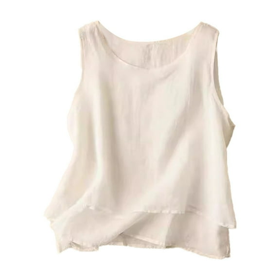 DuoJiaJ Womens Vests For Everyday Wear Stylish Sleeveless Jackets With Asymmetrical Design Versatile Basic Layering Piece For Spring And Summer Fashion Womens Warm Winter Coat White XL