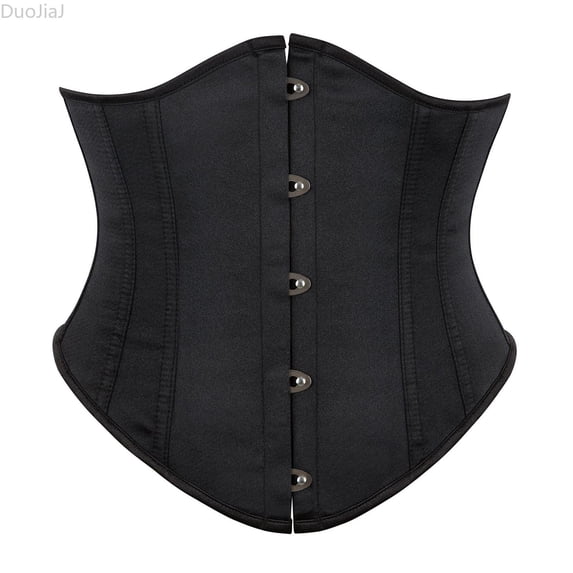 DuoJiaJ Womens Waist Cincher Corset, Lace Up Shaping Belt Festival Outfit Black Sizes XS-2XL