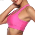 thumbnail image 1 of DuoJiaJ Womens Yoga Sports Bra, Racerback with Pocket Athletic Top Pink XL, 1 of 4