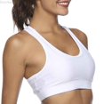 thumbnail image 1 of DuoJiaJ Womens Yoga Sports Bra, Racerback with Pocket Athletic Top White L, 1 of 6