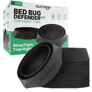 DuoTrap Bed Bug Defender Pro, 12 Pack Bed Bug Interceptors for Bed Legs and Posts, Bed Bug Traps for Indoors