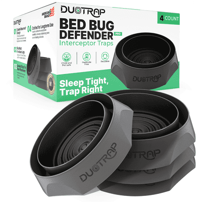 DuoTrap Bed Bug Defender Pro - 4 Pack Bed Bug Interceptors