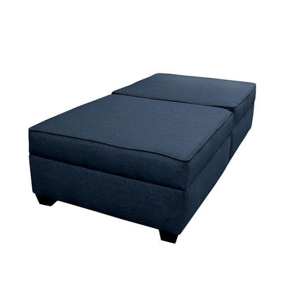 Duobed MFB30-AZ 30 in. Twin Bed with Bench Ottomans - Deep Ocean