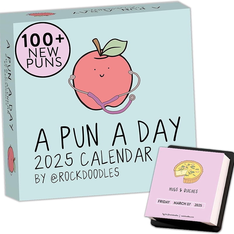 Duochuang 2025 A Pun A Day Desktop Calendar,Funny Calendar 2025 With