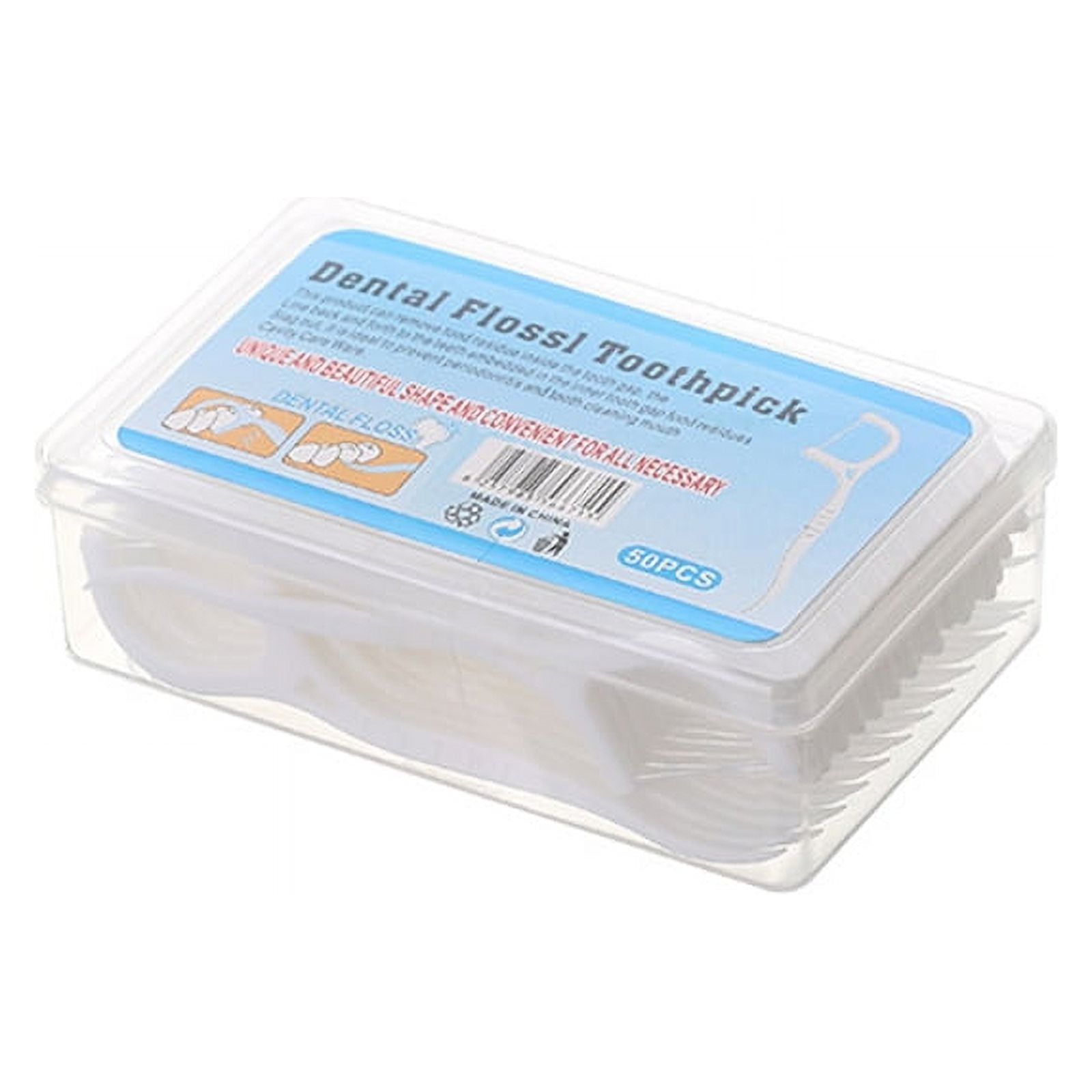 Duochuang 50/100pcs Boxed Disposable Dental Floss Flosser Picks Oral