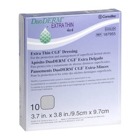 Duoderm Cgf Extra Thin Dressing 4 Inches X 4 Inches - 10 Per Pack, 3 Pack