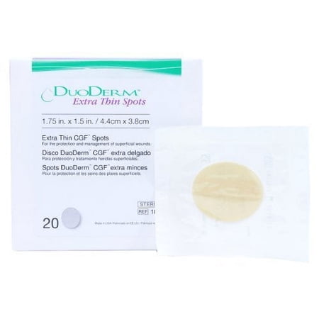 Duoderm Extra Thin Spots Wound Dressings 1.75" x 1.5" - Box of 20 by Duoderm