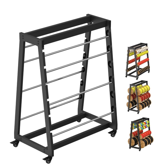 Duoem 8-Rod Wire Spool Rack, 400lb Capacity Cable Caddy & Dispenser with Locking Wheels for Electrical, Industrial and Retail Use, Adjustable Mobile Wire Holder Organizer