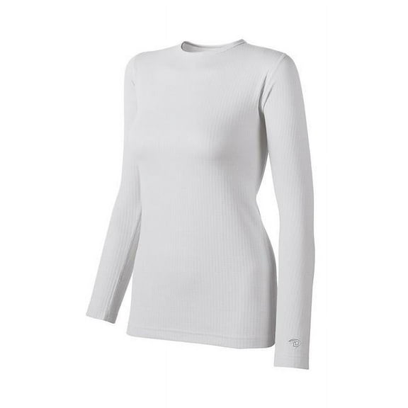 Duofold 192503047696 Champion Thermals Womens Base-Layer Shirt, White - Extra Small