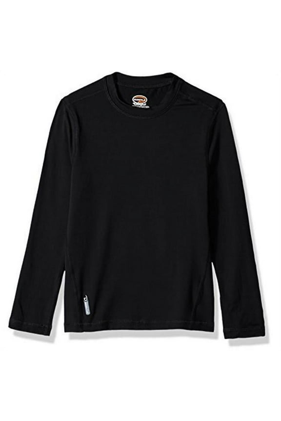 617914372156 Big Boys Flex Weight Thermal Shirt, Black - Small