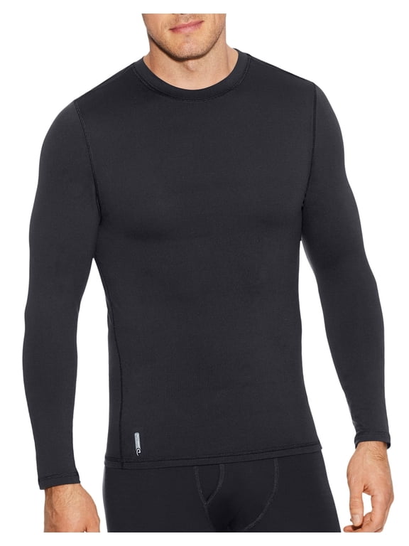 -Duofold Mens Flex Weight Crew-Black-Medium