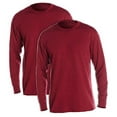 thumbnail image 1 of Duofold Men`s Thermals Mid-Weight Long-Sleeve Base-Layer Shirt,KMW1,2XL (Pack of 2) 2 Bordeaux Red, 1 of 1