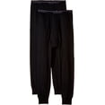 thumbnail image 1 of Duofold Mid-Weight 2-Layer Ankle-Length Mens Bottoms (Pack of 2) 2 Black, 1 of 1