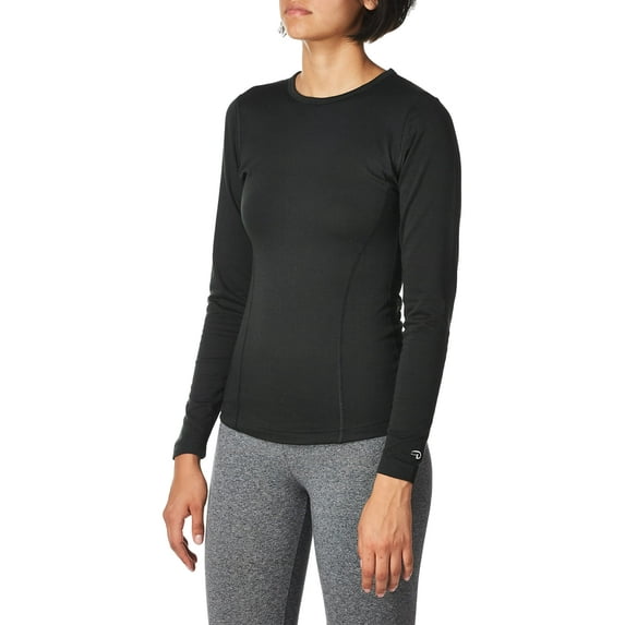 Duofold Women's Heavy Weight Double Layer Thermal Shirt, Black, Large