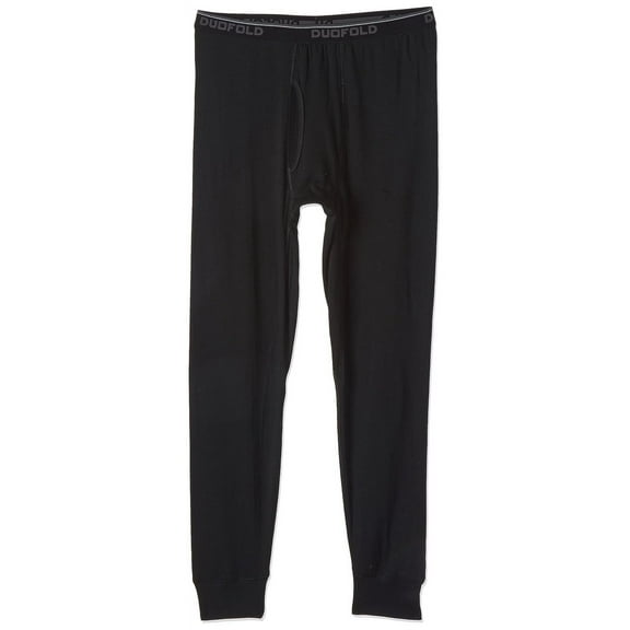 Duofold mens Wicking thermal underwear bottoms, Black, Medium US