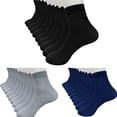 thumbnail image 1 of Duoif 10 Pairs Mens Sheer Socks Mens Ultra Thin Dress Socks Sheer Business Socks Soft Nylon Work Trouser Mid Calf Black, 1 of 7