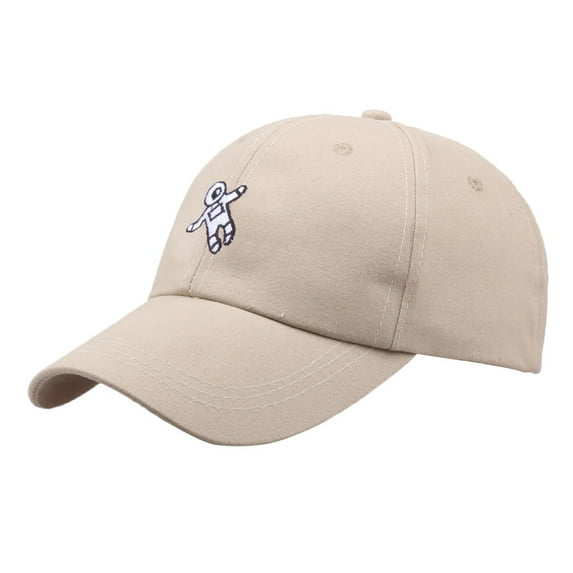 Duoif Baseball Cap Hats for Women Fashion Hat, Hat Baseball Astronaut Unisex Emberoidery Cap Baseball Caps Hats for Men Beige