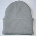 thumbnail image 1 of Duoif Beanies Hats Men Hat Warm Unisex Hop Hip Ski Knitting Winter Caps Wool Beanie Winter Hats for Women Grey, 1 of 2