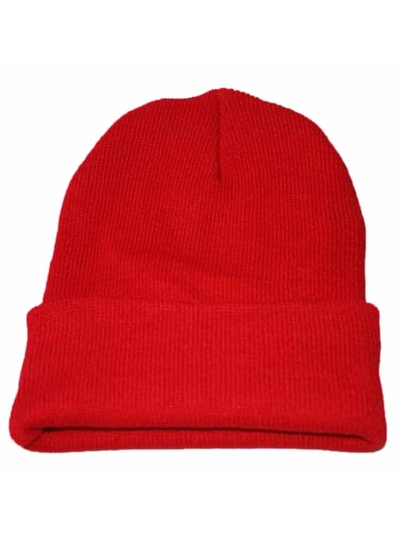 Beanies Hats Men Hat Warm Unisex Hop Hip Ski Knitting Winter Caps Wool Beanie Winter Hats for Women Red