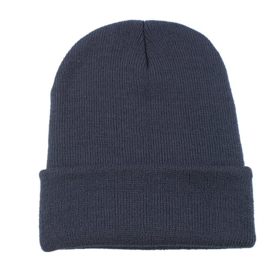 Duoif Beanies Hats Men Unisex Knitting Hip Hop Cap Warm Winter Ski Hat Wool Beanie Winter Hats for Women Dark Grey