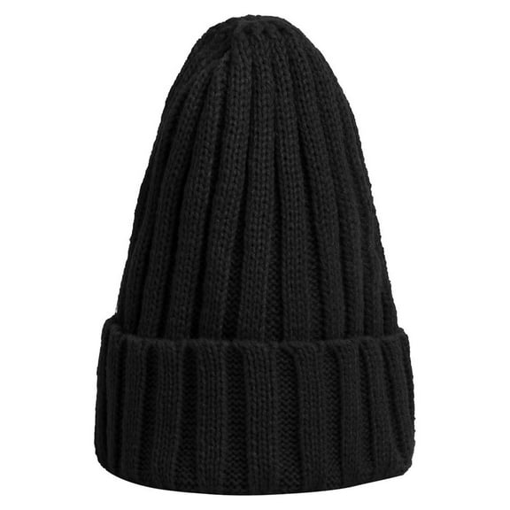 Duoif Beanies Hats Men Winter Hats for Men Women Soft Warm Knit Hat Ski Stocking Cuffed Cap Wool Beanie Winter Hats for Women Black