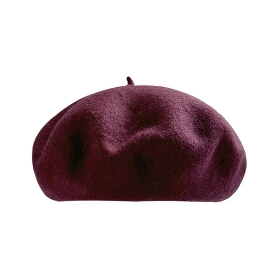 Duoif Beret Hats for Women Wool Beret Hat French Beret Cap Winter Artist Painter Hat Solid Color for Women Beret Hat French Artist Cap Solid Color Wool Casual Classic Boinas Para Mujer C M