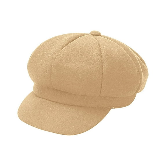 Duoif Beret Hats for Women Ladies Hat Autumn and Winter Warm Fashion Wool Beret Painter Dome Hat Boinas Para Mujer Beige