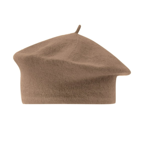 Duoif Beret Hats for Women Ladies Solid Color Imitation Wool Beret Bud Hat Painter Hat Boinas Para Mujer Khaki