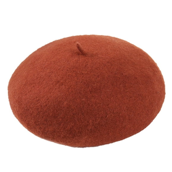 Beret Hats for Women, Women New Solid Color Adjustable Wool Beret Wool Warm Hat in Autumn and Winter Boinas Para Mujer D