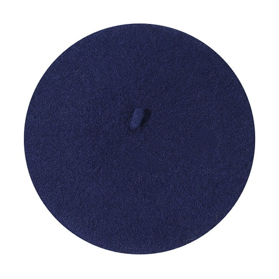 Duoif Beret Hats for Women Wool Beret Lady British Vintage Autumn/Winter Korean Version Bud Hat Literary System Everything Boinas Para Mujer Navy