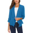 thumbnail image 1 of Duoif Cardigans for Women Trendy Women's Ruched Sleeve Lightweight Thin Chiffon Womens Cardigan Sky Blue XXXXXL, 1 of 8