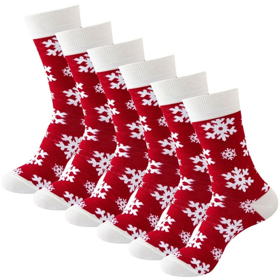Duoif Christmas Socks for Women Winter Cozy Slipper Socks Cute Plush Warm Sleep Socks for Christmas Gifts3 Pairs Winter Warm Wool 3 Pairs Crew Cute Socks Mens Socks Watermelon Red