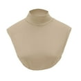 thumbnail image 1 of Duoif Fake Collar, Lady's Autumn Collar Modal Collar Neck Neck Monochrome Base Shirt Detachable Collars for Women Beige S, 1 of 3
