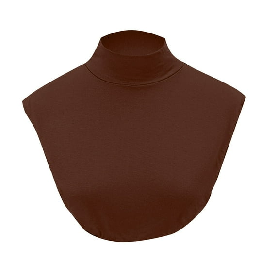 Duoif Fake Collar, Lady's Autumn Collar Modal Collar Neck Neck Monochrome Base Shirt Detachable Collars for Women Coffee S