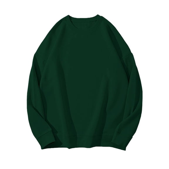 Duoif Fall Sweatshirts for Women, Women's Halloween Letter Print Sweatshirt - Round Neck Casual Womens Sweatshirt Green XXL