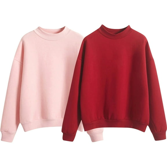 Duoif Fall Sweatshirts for Women, Women's Two Piece Fleece Set - Loose Thick Baseball Collar Womens Sweatshirt Light Green S