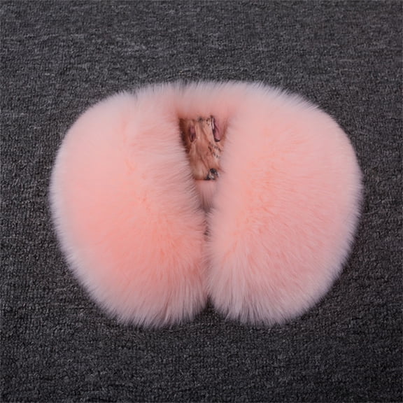 Duoif Faux Fur Wrap, Women's Imitation Collar Scarf Comfortable and Warm in Autumn and Winter Fluffy Scarf for Women Fur Collar Pink