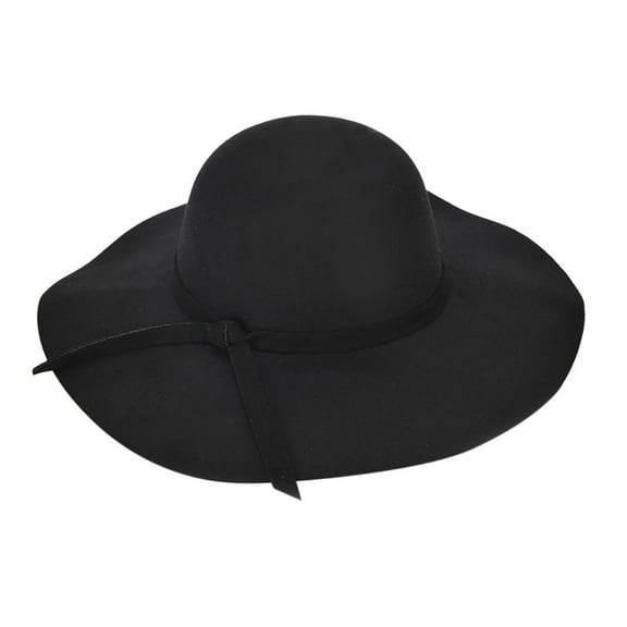 Duoif Fedora Hats for Men Cap Floppy Hat Wide Beach Fashion Bri Ladies Bowler M Women Sun Wool Caps Hats for Women Black